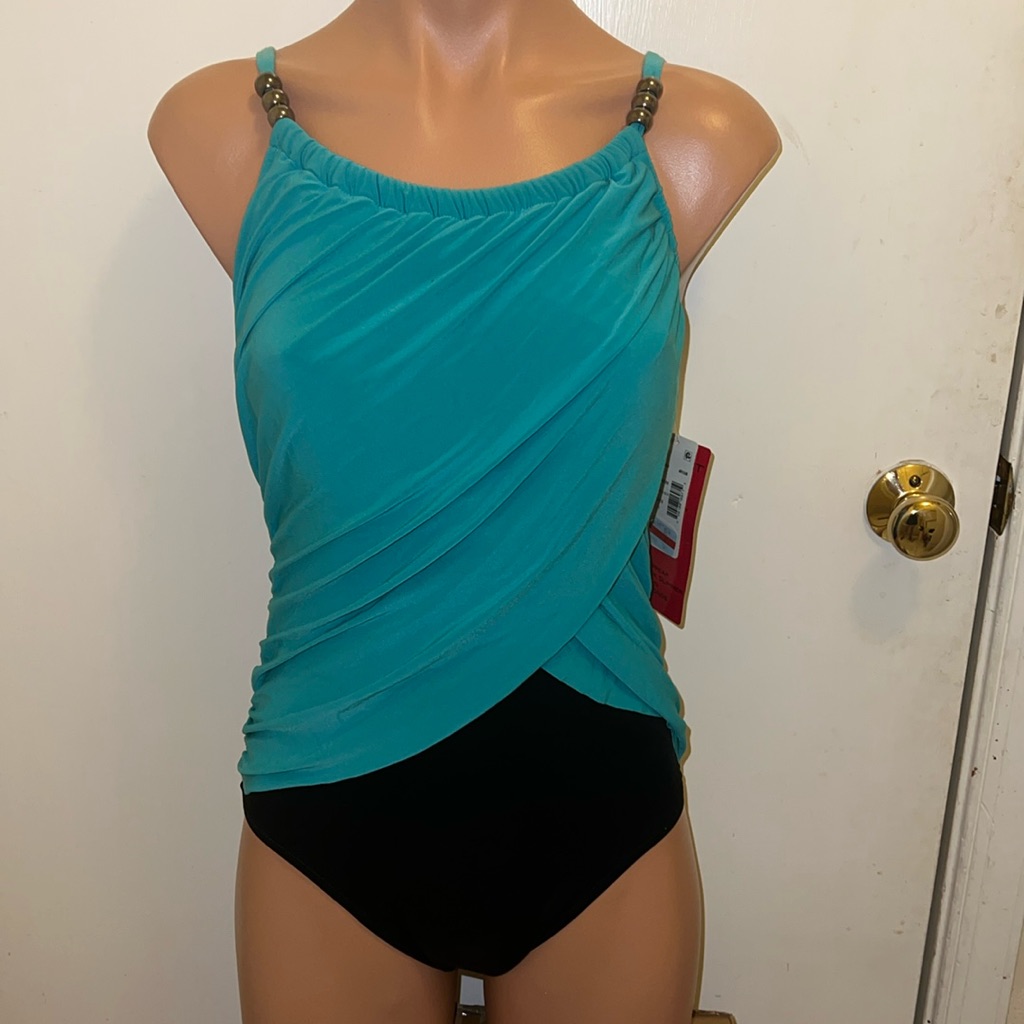 Nwt Magicsuit By Miraclesuit One Piece Swimsuit Size 6 Caribbean Blue